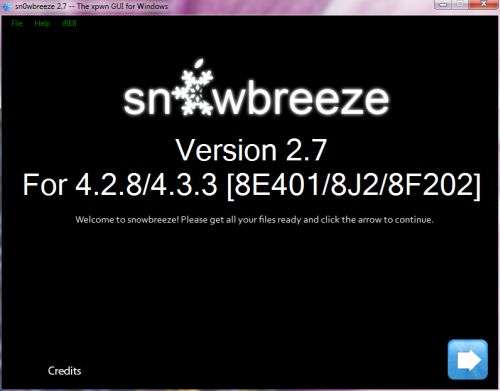 sn0wbreeze 2.7, Jailbreak iOS 4.3.3 / 4.2.8