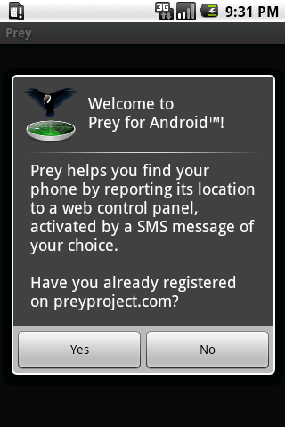 Prey Android App