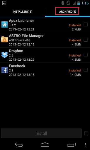 Android App Backup