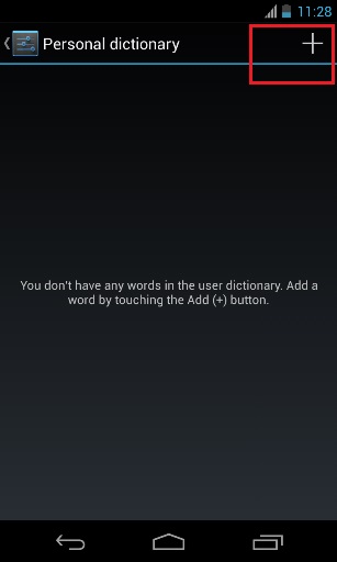 Android Personal Dictionary