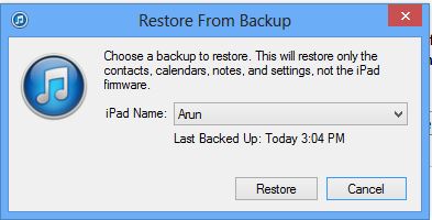 Select Iphone iPad Backup File