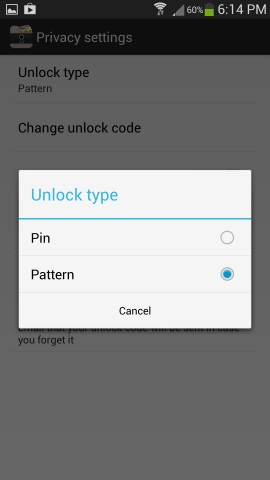 Change Unlock Type