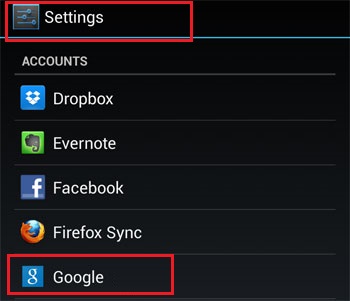 Android Google Settings
