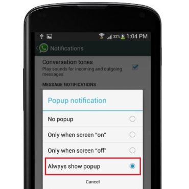 notification enabler for whatsapp