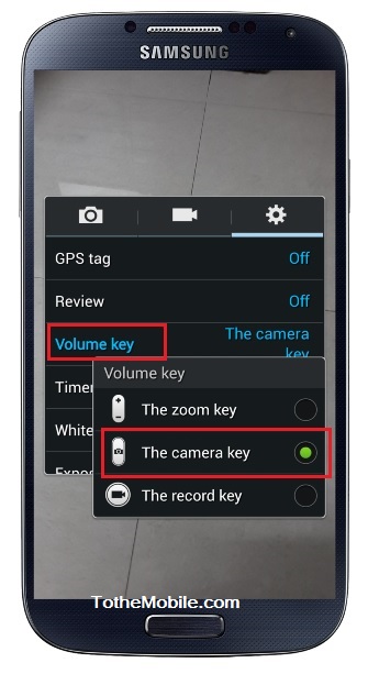 Galaxy S 4 Camera Volume Keys