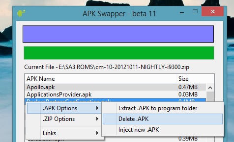Add and Delete Apk Files