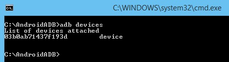 Adb devices command