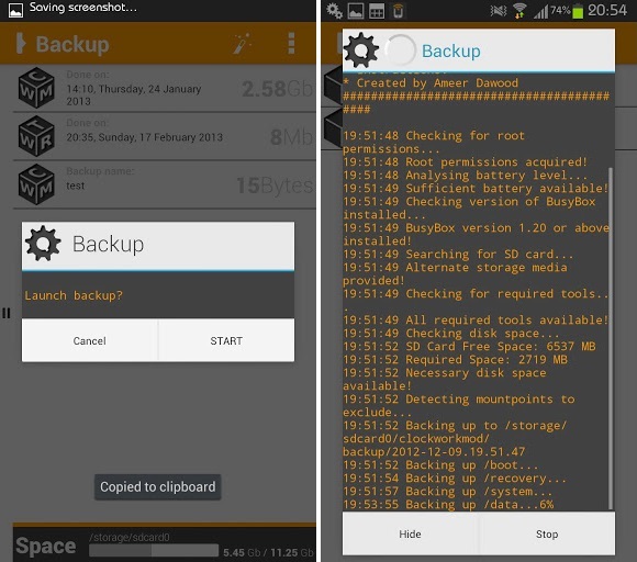 Start-Android-Backup