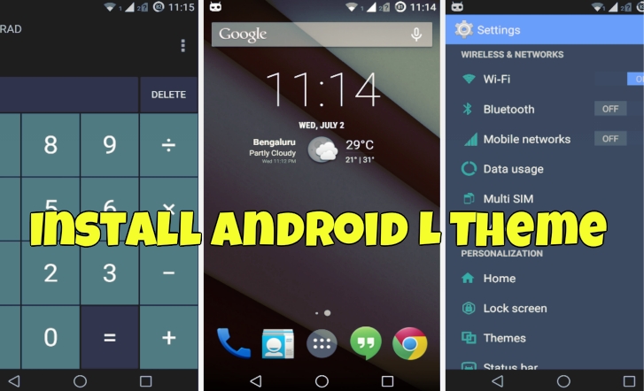 Install Android L Theme
