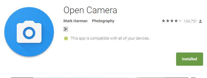 open camera app