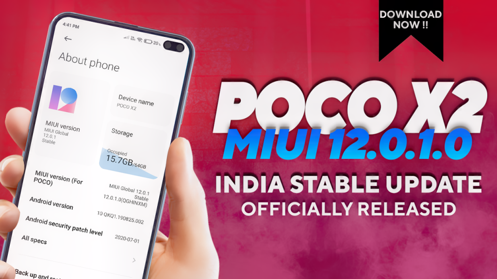 MIUI 12 Update POCO x2